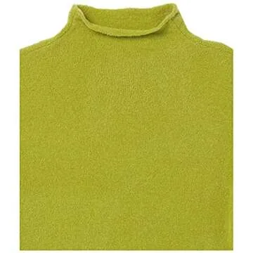 Goodthreads Women's Mid-Gauge Stretch Funnel Neck Sweater, Green, Large