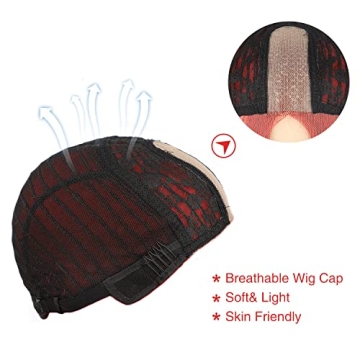 WECAN Long Wavy Red Synthetic Wig for Cosplay & Parties