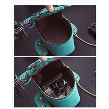 MILATA Women Cactus Shape PU Leather Mini Cross Body Bag Cute Purses Shoulder Chain Bag