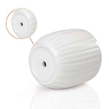 Voeveca Ceramic Flower Pot Garden Planters 6.5" and 5.5" Set of 2 with Drinage and Saucer Indoor Outdoor, Modern Nordic Style Plant Containers (White)