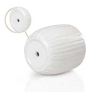 Voeveca Ceramic Flower Pot Garden Planters 6.5" and 5.5" Set of 2 with Drinage and Saucer Indoor Outdoor, Modern Nordic Style Plant Containers (White)