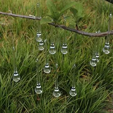 DAHI 10pcs 4Inch Crystal Clear Glass Teardrop Ornaments