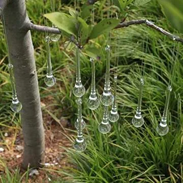 DAHI 10pcs 4Inch Crystal Clear Glass Teardrop Ornaments