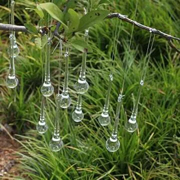 DAHI 10pcs 4Inch Crystal Clear Glass Teardrop Ornaments