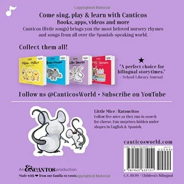 Bilingual Board Book Little Mice Ratoncitos Canticos