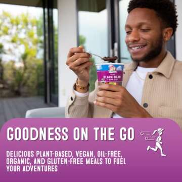 Dr. McDougall's Black Bean and Lime Soup - Gluten Free and Vegan Ramen Noodles - Instant Ramen Noodle Cups - Vegetarian Ramen Soup - Instant Noodles - 3.4 Ounce Cups - Pack of 6