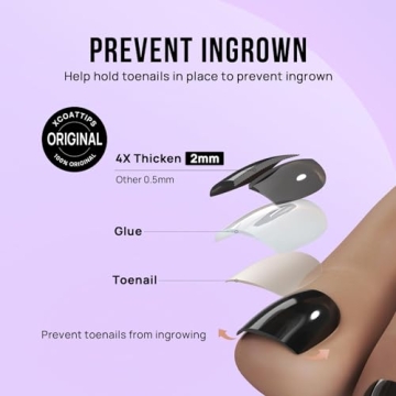 BTArtbox White Press On Toenails for Perfect Home Pedicure