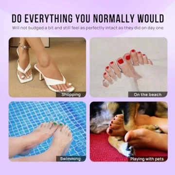 BTArtbox White Press On Toenails for Perfect Home Pedicure
