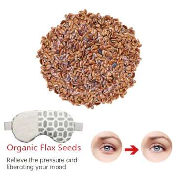 2 in 1 Heated/Ice Eye Mask Moist Heat Eye Mask Lavender & Flaxseed Sinus Pillow Microwavable for Dry Eye,Styes,Sinus Pain,Headache,Migraine,Puffy or Swollen Eyes Irritated and Inflamed Eyelid Bumps