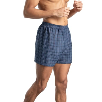 Tag Free Woven Boxer Shorts in Assorted Plaid