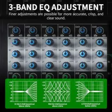 XTUGA 12 Channel Audio Mixer with Bluetooth & USB
