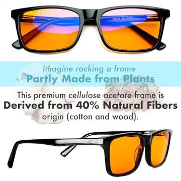 Premium Orange Blue Light Blocking Glasses - For Better Sleep and Eye Relief
