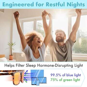 Orange Blue Light Blocking Glasses for Sleep & Comfort
