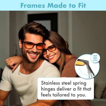 Orange Blue Light Blocking Glasses for Sleep & Comfort