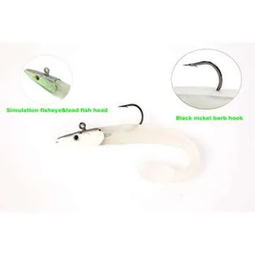 Lead Head Soft Fishing Lures for Saltwater and Freshwater