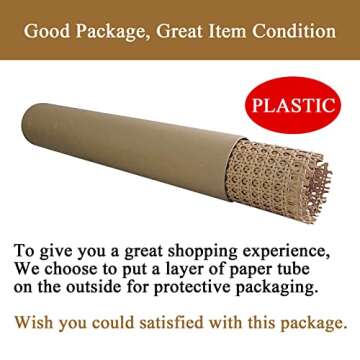 Elegant 16" x 5FT Plastic Rattan Cane Webbing for Decor