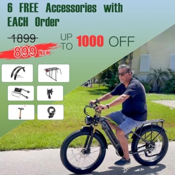 DAMSON Electric Bike 1000W with 120 Miles Range