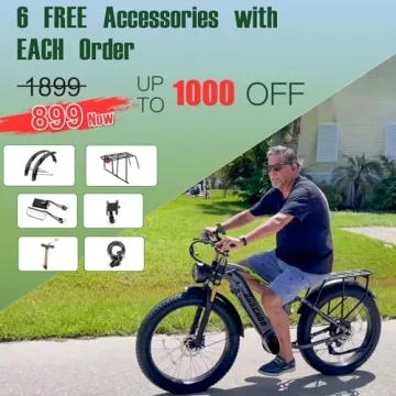DAMSON Electric Bike 1000W with 120 Miles Range