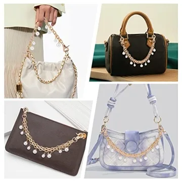 Stylish PH PandaHall Purse Extender with Pearl Charms