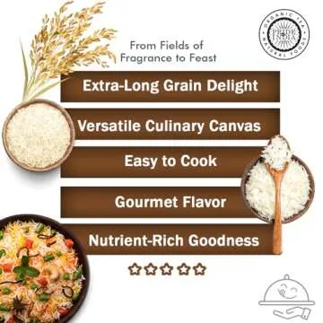 Pride Of India - Extra Long Indian Basmati Rice, Naturally Aged Aromatic Grain, 3 lbs Jar