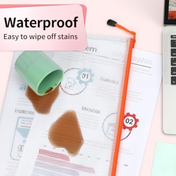 Umriox Waterproof Zipper Pouches Set of 12 Vibrant Bags