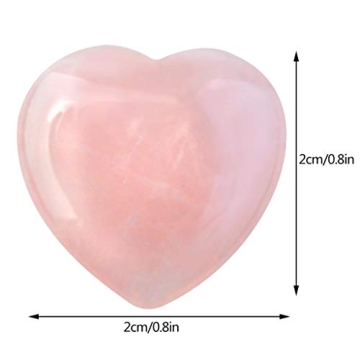 Healing Crystal Rose Stone Hearts - 15 Pack