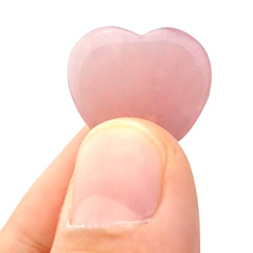 Healing Crystal Rose Stone Hearts - 15 Pack