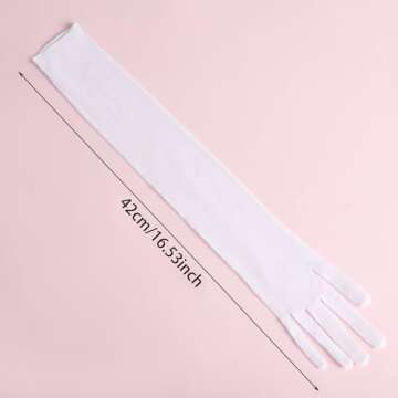 Sheer Gloves Women's Long Tulle Gloves Sexy Sheer Tulle Gloves Stretchy Mesh Opera Gloves Elbow Leng...