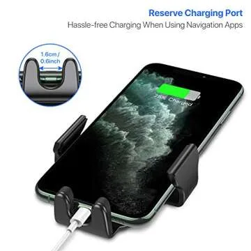 Miracase Phone Holders for Your Car with Metal Hook Clip, Air Vent Cell Phone Car Mount, Hands Free Universal Automobile Cradle Fit for iPhone Android and All Smartphones, Classic Black