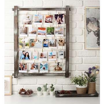 J JACKCUBE DESIGN Photo Wall Display Picture Collage Frame Board for Multi Photo Display Wall Decor ...