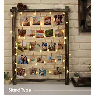 Stylish JackCube Photo Wall Display with 35 Clips