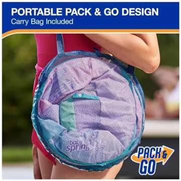 Swimways Baby Spring Float, Baby Pool Float with Canopy & UPF Protection, Swimming Pool Accessories for Kids 9-24 Months, Mermaid