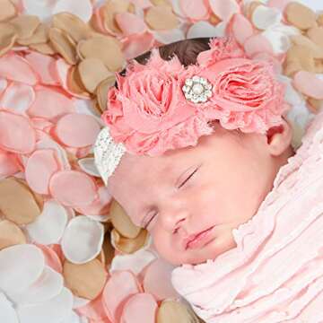 400Pcs Silk Rose Petals for Romantic Night, Gold Rose Artificial Flower Petals for Wedding, Flower Girl Basket, Bridal Party, Baby Shower, Table Confetti, Centerpieces, Engagement Decorations