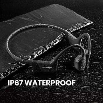 Aftershokz Aeropex (Rebranded as Shokz OpenRun) - Open-Ear Bluetooth Bone Conduction Sport Headphones - Sweat Resistant Wireless Earphones for Workouts and Running - Built-in Mic - with Sport Belt