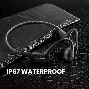 Aftershokz Aeropex (Rebranded as Shokz OpenRun) - Open-Ear Bluetooth Bone Conduction Sport Headphones - Sweat Resistant Wireless Earphones for Workouts and Running - Built-in Mic - with Sport Belt