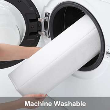 Buganda Memory Foam Bath Mat, 30" x 20", Ultra Soft and Non-Slip Bathroom Rugs, Water Absorbent and Machine Washable Bath Rug for Bathroom, Shower, and Tub, White