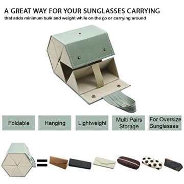 Stylish MANUOQI 6-Slot Sunglasses Travel Organizer