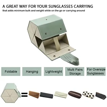 Stylish MANUOQI 6-Slot Sunglasses Travel Organizer