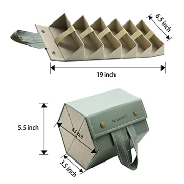 Stylish MANUOQI 6-Slot Sunglasses Travel Organizer