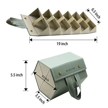 Stylish MANUOQI 6-Slot Sunglasses Travel Organizer