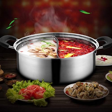 Kerykwan Shabu Shabu Hot Pot - Dual Sided Stainless Steel