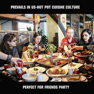 Kerykwan Shabu Shabu Hot Pot - Dual Sided Stainless Steel