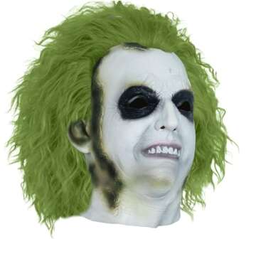 Halloween Horror Mask Adults Movie Latex Horror Scary Mask with Wig Perfect Match with Costume for Cosplay