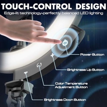 UBeesize 12'' Ring Light with Tripod and Phone Holder