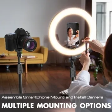 UBeesize 12'' Ring Light with Tripod and Phone Holder