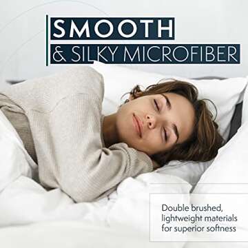 HC COLLECTION Bed Sheets Set Twin with 1 Pillowcase Hotel Luxury Brushed Microfiber Sheet w/Deep Pocket, Fade Resistant Ultra Soft Breathable Lightweight 3 Pcs Bedding Solid Color, Navy