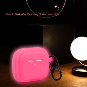 LEFXMOPHY Case Airpods 3 Replacement for Apple AirPods 3rd Generation 2021, Pink Airpod 3 Gen Silico...