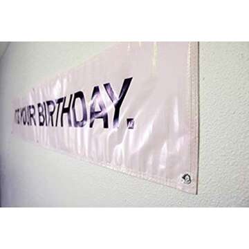 It Is Your Birthday. Banner The Office Vinyl Party Banner with Metal Hanging Rings