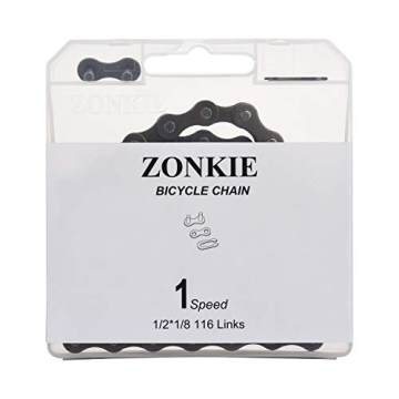 ZONKIE Bike Chain Single-Speed Durable 116 Links