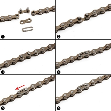 ZONKIE Bike Chain Single-Speed Durable 116 Links